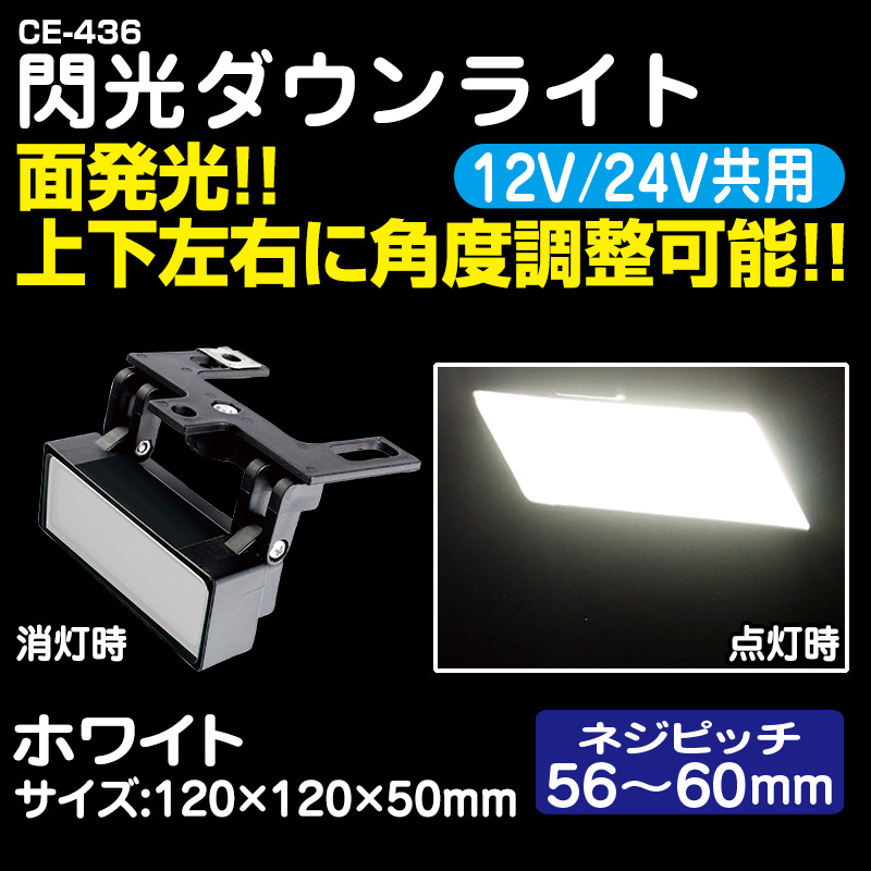 閃光ダウンライト ホワイト (12/24V共用) CE-436 / トラック用品販売・取付 ダイトー
